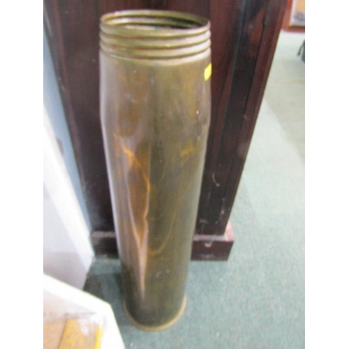 134 - MILITARY, large brass shell case