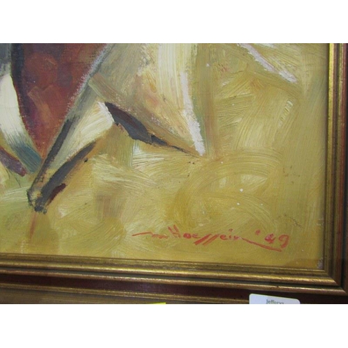 139 - ORIENTAL SCHOOL, signed painting on canvas 