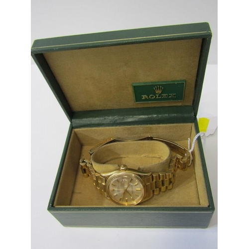 166 - GENTS ROLEX WRIST WATCH, 1969, 18ct yellow gold Rolex Oyster Datejust President wrist watch, number ... 