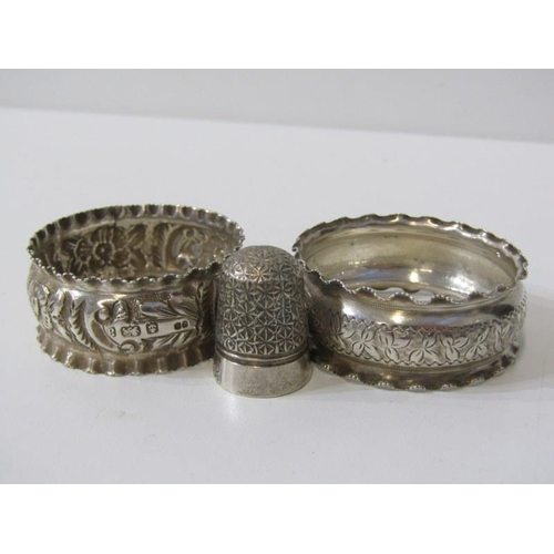 169 - SILVER ITEMS, Indian silver match box holder inscribed 