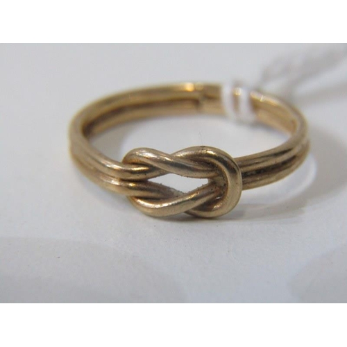 182 - GOLD KNOT STYLE RING, 9ct yellow gold ring, size L, 1.9 grams