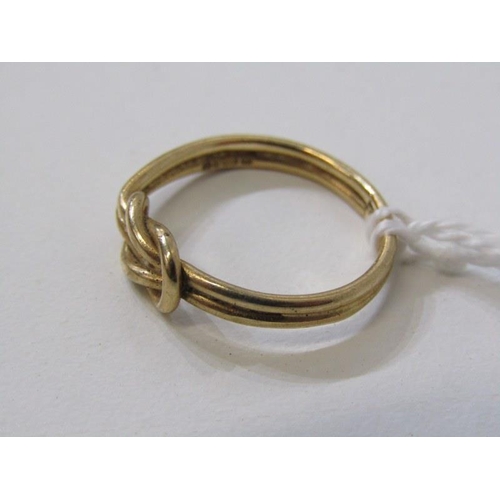 182 - GOLD KNOT STYLE RING, 9ct yellow gold ring, size L, 1.9 grams