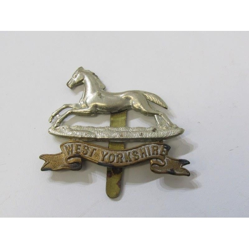 188 - MILITARIA, cap badges, etc, 3 cap badges including Duke of Cornwall Light Infantry and The West York... 