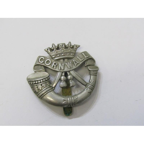 188 - MILITARIA, cap badges, etc, 3 cap badges including Duke of Cornwall Light Infantry and The West York... 