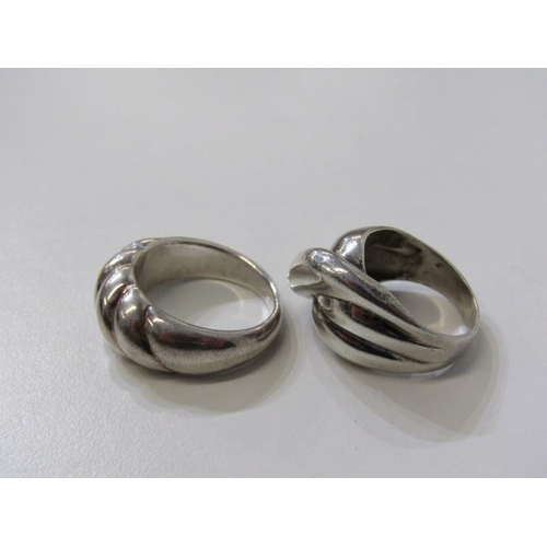 219 - 5 SILVER RINGS, selection of designs, some stone set, various sizes