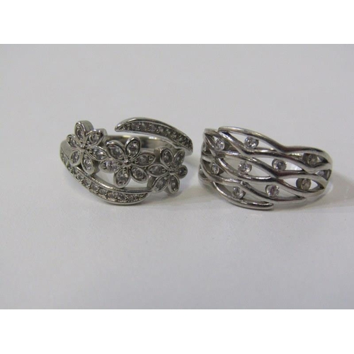 219 - 5 SILVER RINGS, selection of designs, some stone set, various sizes