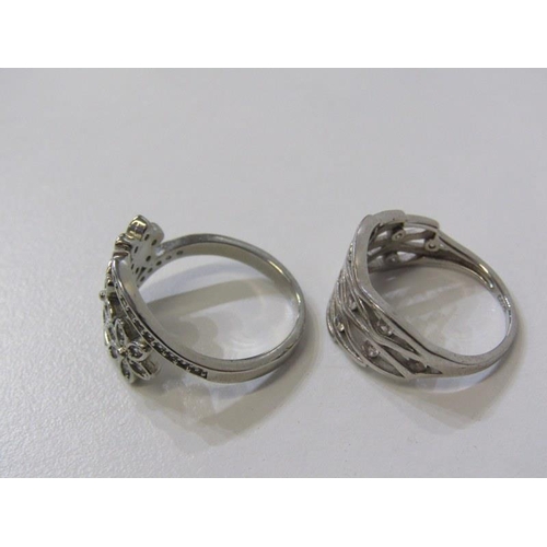 219 - 5 SILVER RINGS, selection of designs, some stone set, various sizes