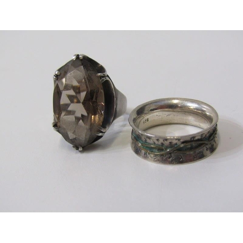 232 - DRESS RINGS, assorted silver and other dress rings, stone set, various sizes, 7 in total