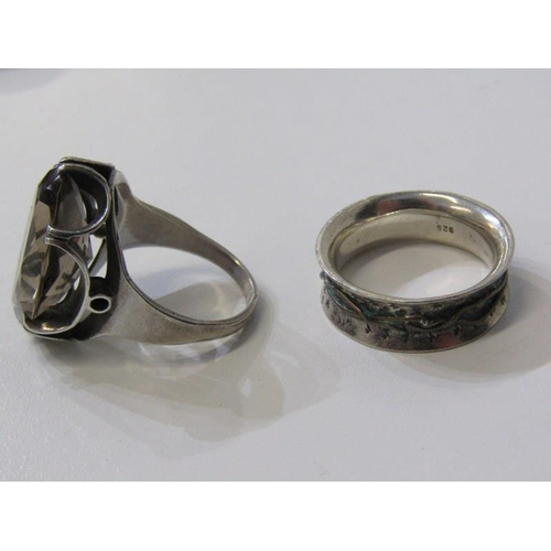 232 - DRESS RINGS, assorted silver and other dress rings, stone set, various sizes, 7 in total