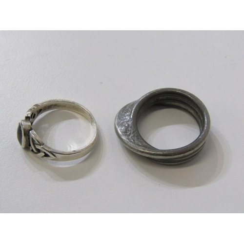 232 - DRESS RINGS, assorted silver and other dress rings, stone set, various sizes, 7 in total