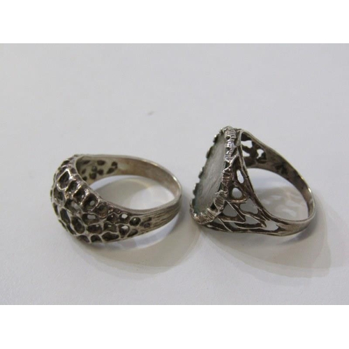 238 - 5 SILVER RINGS, 5 assorted silver rings, some stone set, various sizes