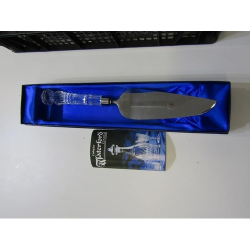 38 - CUTLERY, Waterford crystal boxed cake server, cork screws and other cutlery