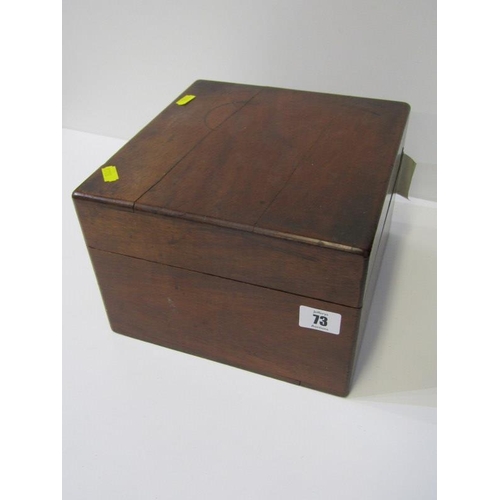 73 - MARITIME, mahogany boxed gimbaled compass