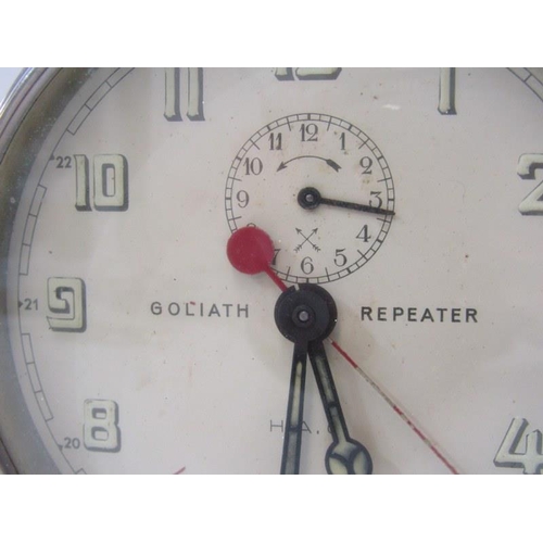 81 - VINTAGE ALARM CLOCKS, including Goliath repeater