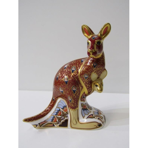 99 - ROYAL CROWN DERBY PAPERWEIGHTS, Kangaroo and duck billed Platypus