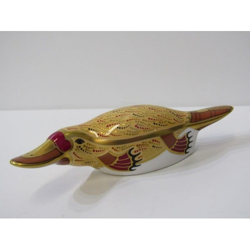 99 - ROYAL CROWN DERBY PAPERWEIGHTS, Kangaroo and duck billed Platypus