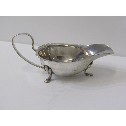 84 - SILVERPLATE, twin handled, octagonal pierced edge tray, together with one other circular tray, also ... 