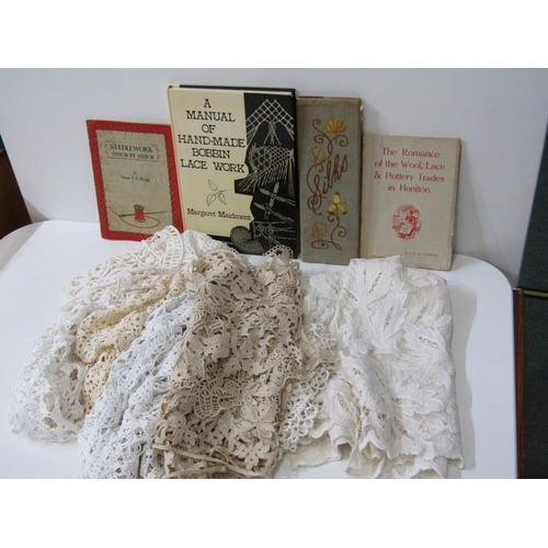 47 - VINTAGE TEXTILES, collection of lace and similar panels including 'samplers and stitches' and other ... 