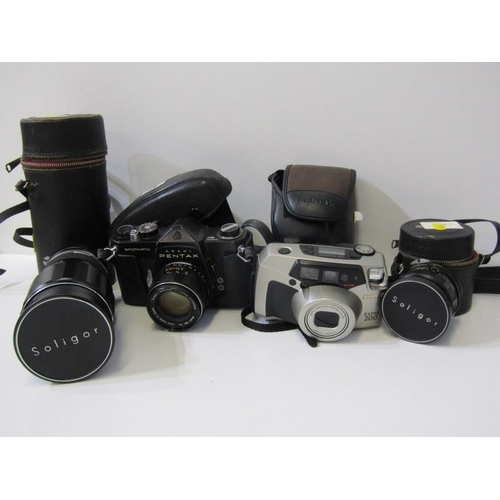 61 - PHOTOGRAPHY, Pentax ASAHI 2 lenses together with Pentax ESPIO 200 camera