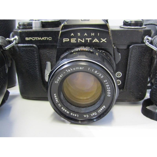 61 - PHOTOGRAPHY, Pentax ASAHI 2 lenses together with Pentax ESPIO 200 camera