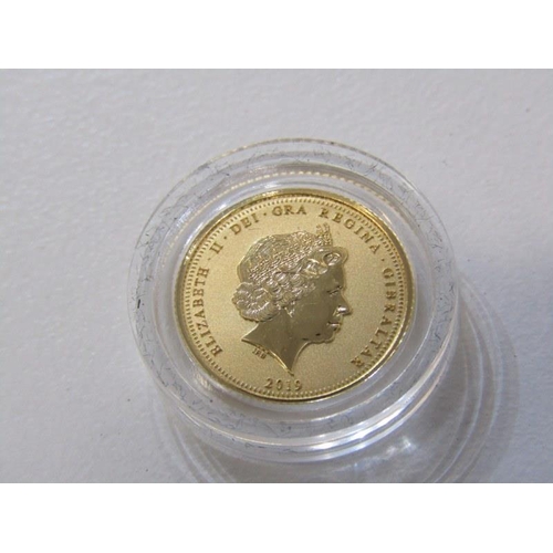 2 - GOLD QUARTER SOVEREIGN, 2019 gold quarter sovereign celebrating the 50th Anniversary of Concorde, ca... 