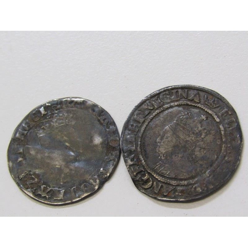 30 - SCARCE 1553/4  MARY HAMMERED SILVER GROAT, mintmark: pomegranite, reverse good definition, obverse w... 