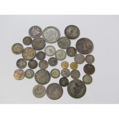 32 - A COLLECTION OF PRE 1947 world silver including 1769B 3 Reichs Thaler, 1764 12 & 1773E 6 Einen Thale... 