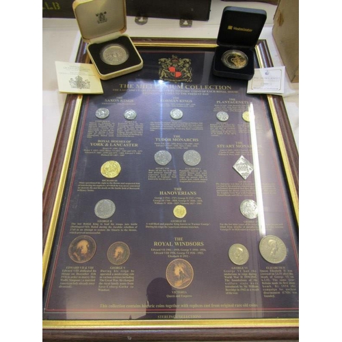 46 - GUERNSEY SILVER PROOF £5, 2011 QEII Guernsey silver proof £5 with gold appointments, boxed with CoA ... 