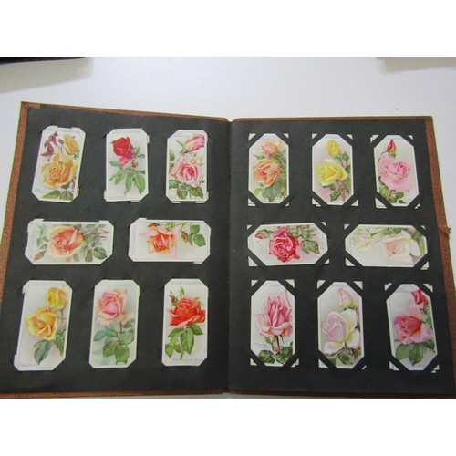 95 - EDWARDIAN GREEN FLORAL POSTCARD ALBUM, containing 60 assorted cards including comical, also 2 vintag... 