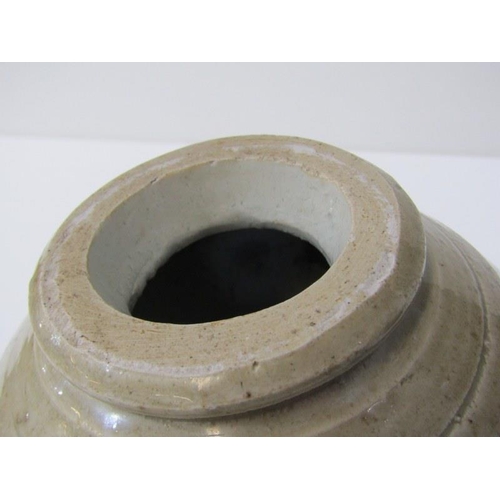 10 - ORIENTAL CERAMICS, antique Chinese celadon glazed stoneware gun powder pot, possibly Ming Dynasty, 1... 