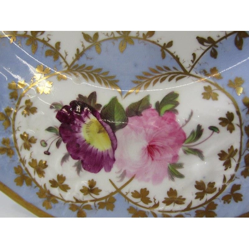 22 - REGENCY PORCELAIN, floral painted dessert plate, 22cm diameter