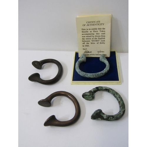 47 - SLAVE BANGLES, collection of 4 metal slave bangles