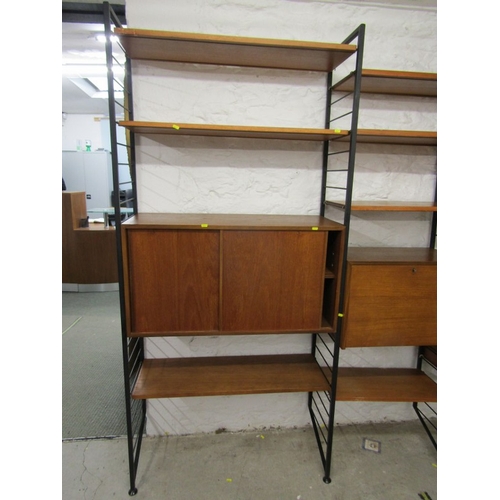 737 - RETRO Ladderax 4 section stacking shelves