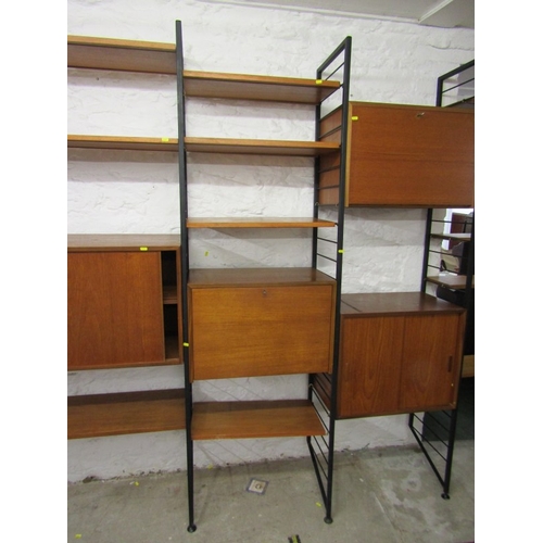 737 - RETRO Ladderax 4 section stacking shelves