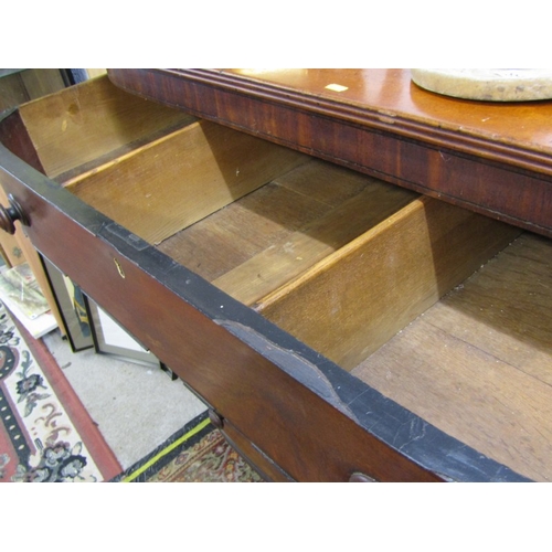 740 - EARLY VICTORIAN MAHOGANY BOW FRONT CHEST OF DRAWERS