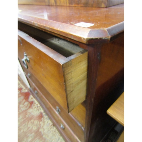 746 - EDWARDIAN STRAIGHT FRONTED CHEST OF 2 short and 3 long drawers