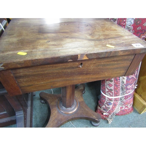 757 - VICTORIAN MAHOGANY NEEDLEWORK TABLE (needs restoration)