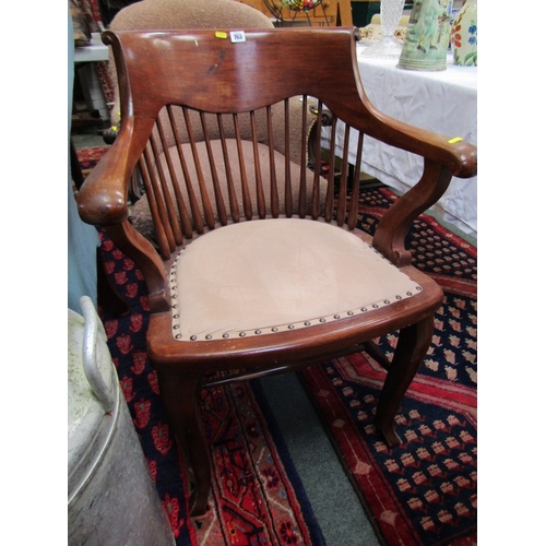 763 - ANTIQUE SPINDLE BACK TUB ARMCHAIR