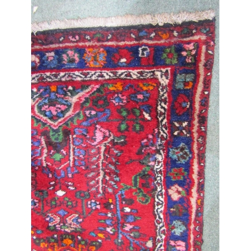 769 - CAUCASIAN RUNNER, red ground with blue border