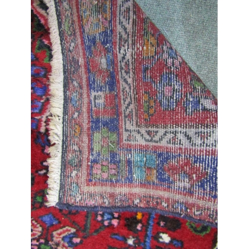 769 - CAUCASIAN RUNNER, red ground with blue border