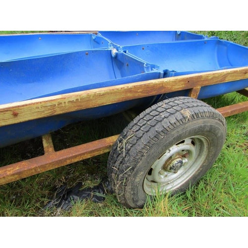 172 - Wheeled field trialer with hitch, 12ft6 plus hitch