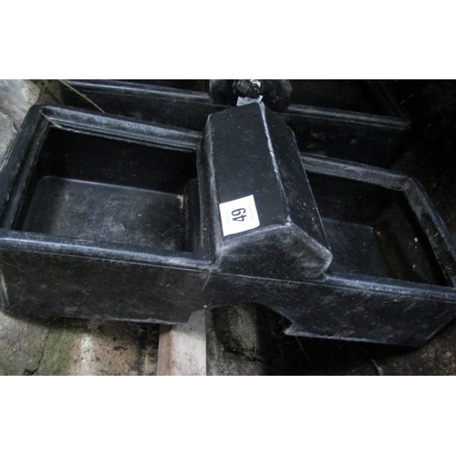 49 - Twin black drinking trough