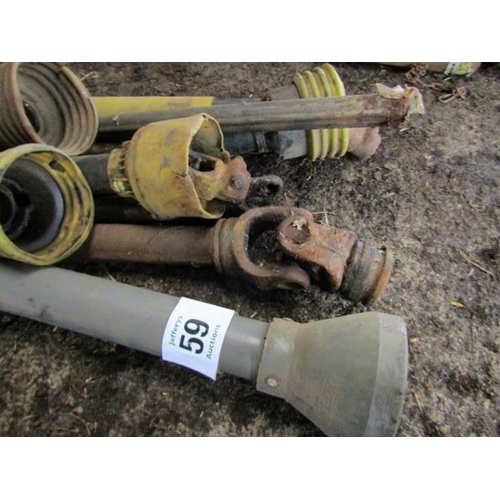 59 - 2 x PTO shafts and various covers