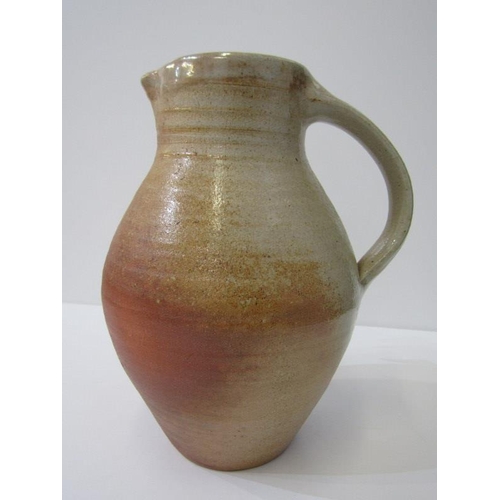 13 - STUDIO POTTERY, salt glazed jug by Nic Collins from Powdermills Pottery, Devon, with potter's mark, ... 