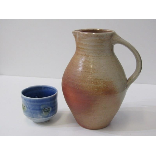 13 - STUDIO POTTERY, salt glazed jug by Nic Collins from Powdermills Pottery, Devon, with potter's mark, ... 