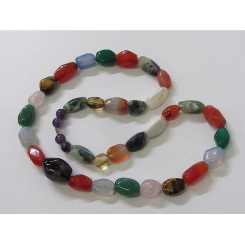 220A - SEMI-PRECIOUS 22'' STONE SET NECKLACE