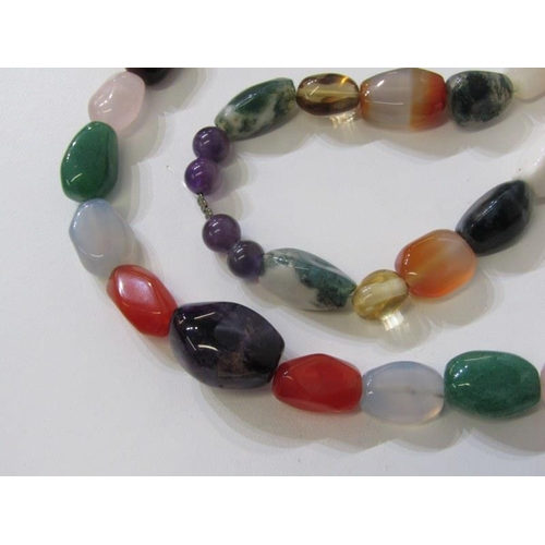 220A - SEMI-PRECIOUS 22'' STONE SET NECKLACE