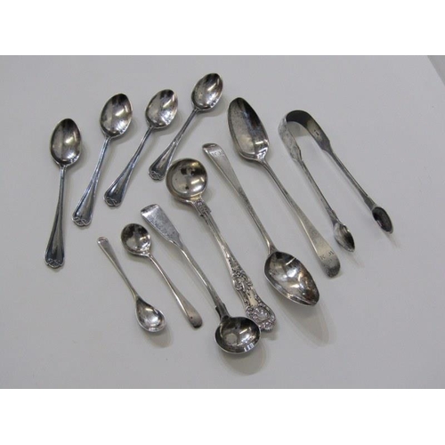 227 - SILVER CUTLERY, a collection of various silver teaspoons, salt spoons, ladles etc. various dates & m... 