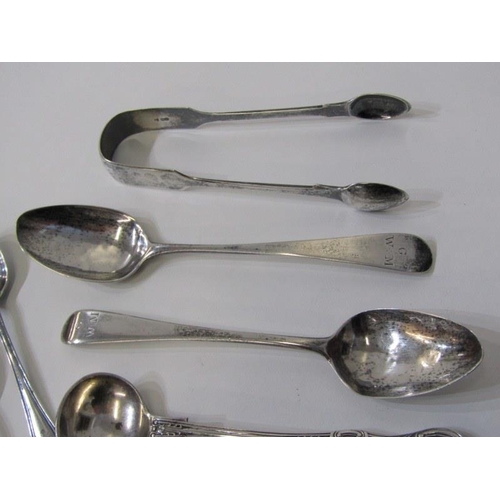 227 - SILVER CUTLERY, a collection of various silver teaspoons, salt spoons, ladles etc. various dates & m... 