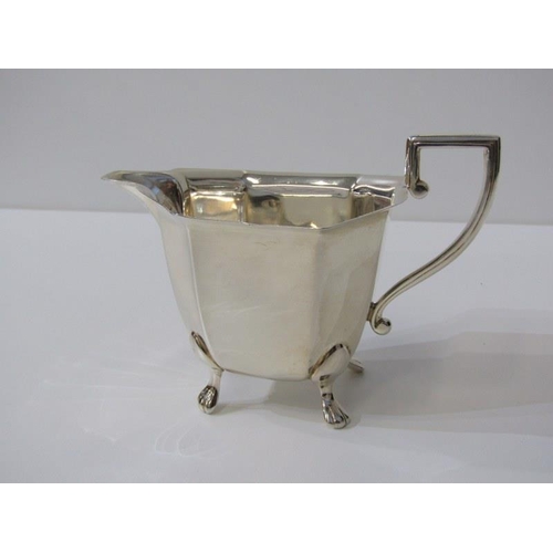 254 - ART DECO 4 PIECE SILVER OCTAGONAL FORM TEA AND COFFEE SERVICE, Sheffield 1920, 1570 grams inclusive ... 